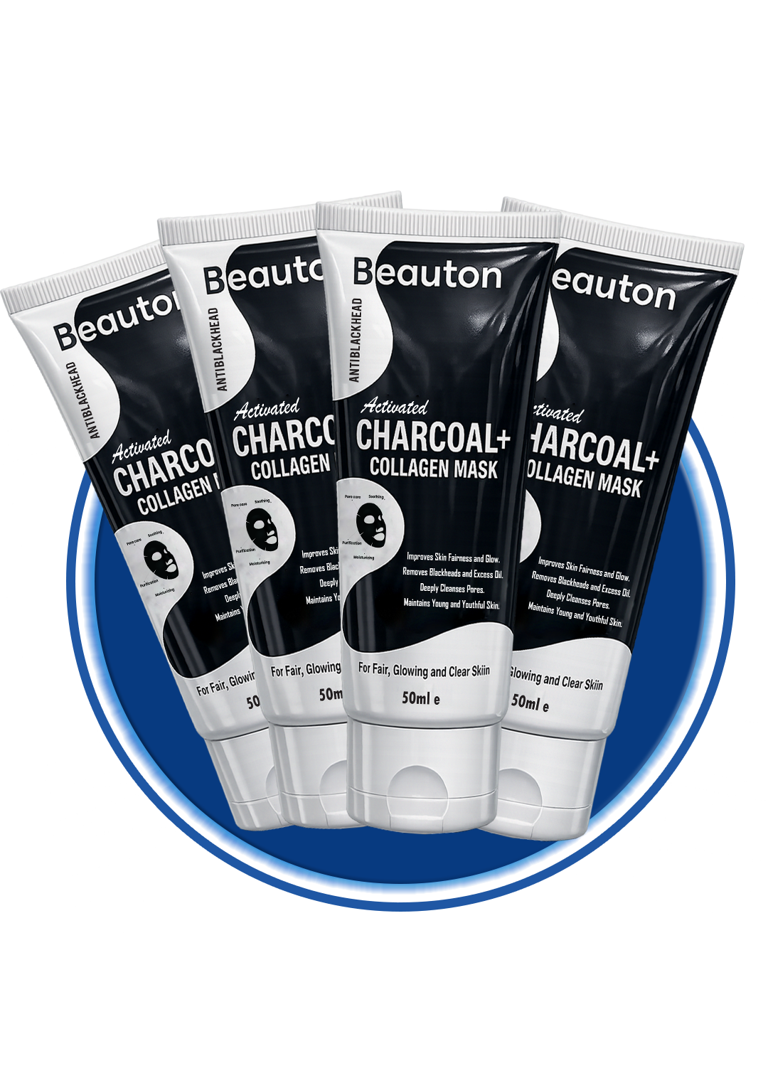 Beauton Activated Charcoal + collagen mask