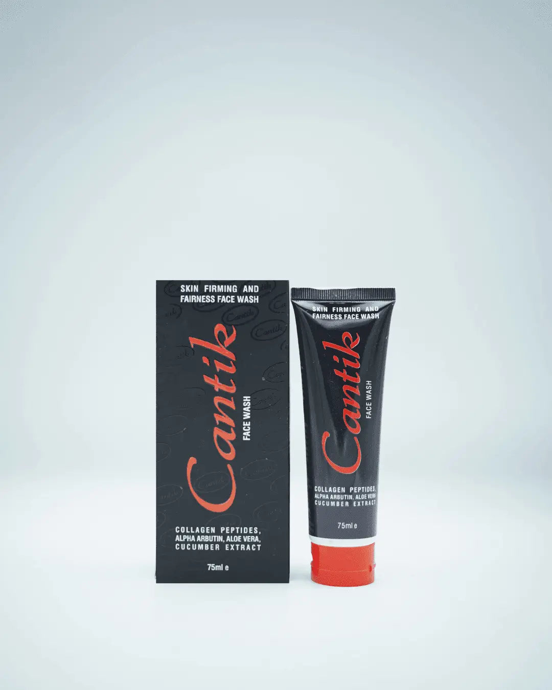 Person with visibly smoother, firmer, and radiant skin, showcasing the youthful glow achieved with Cantik Face Wash.