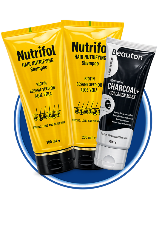 2 Nutrifol Shampoos + 1 Charcoal Mask