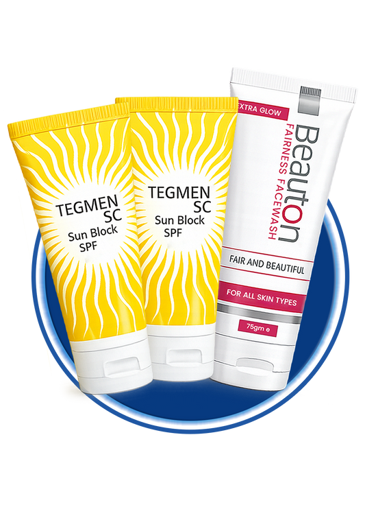 2 Tegmen SC Sunblocks + 1 Beauton Fairness Facewash