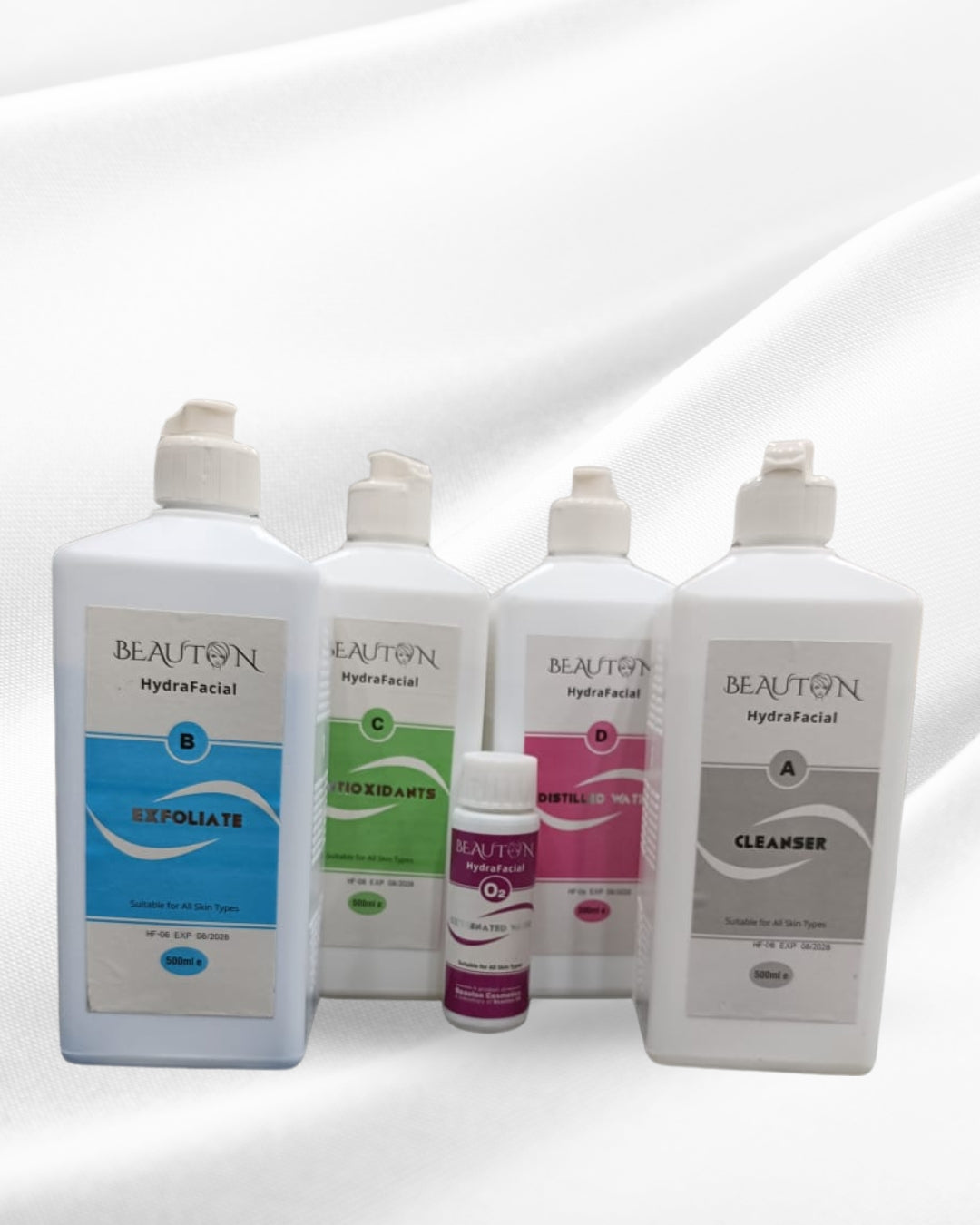 Set of Beauton skincare products on a white background