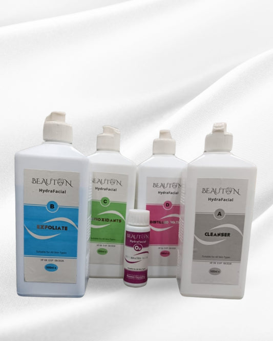 Set of Beauton skincare products on a white background