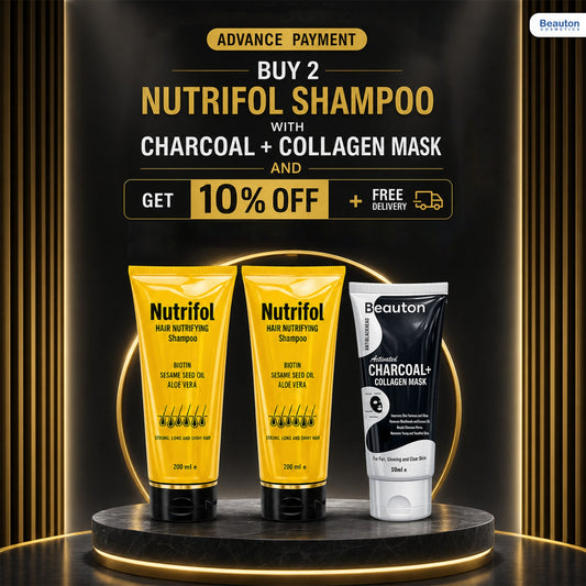 2 Nutrifol Shampoos + 1 Charcoal Mask