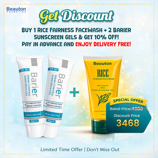 Rice Fairness Facewash with Barier sunscreen Gel