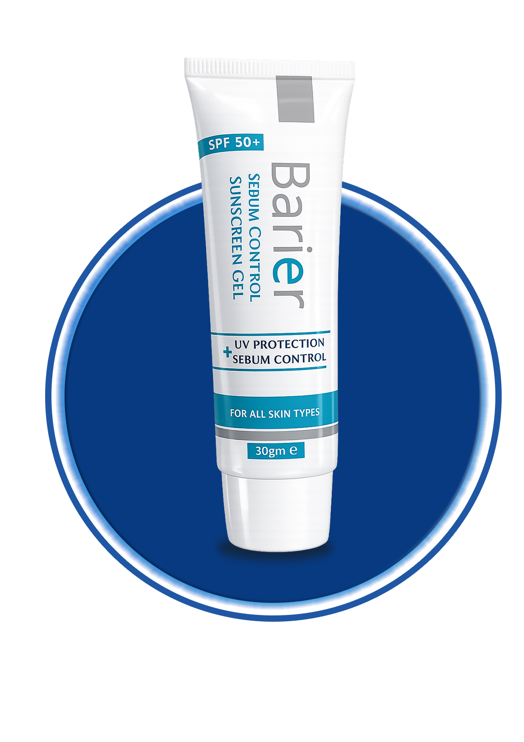 BEAUTON Barrier SC Sunscreen Gel applied on skin, showing its smooth, lightweight gel texture for sun protection.