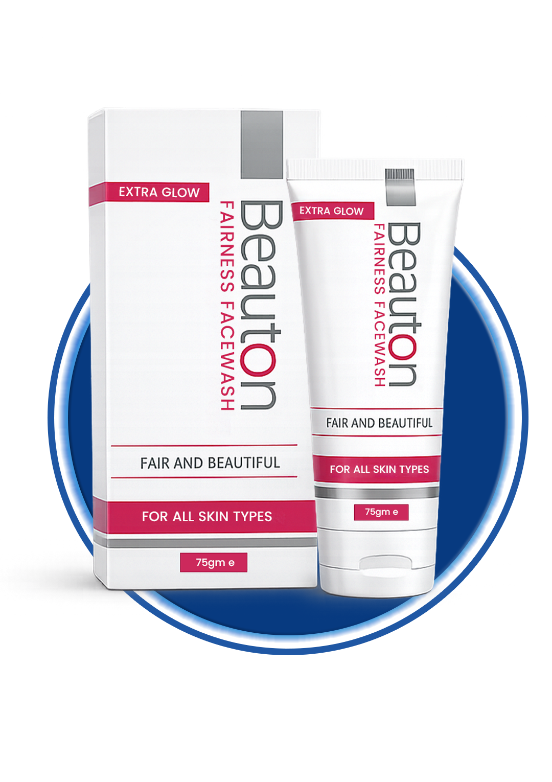 Beauty face wash bottle labeled Beauton Fairness Face Wash with a clean and refreshing design, suitable for skincare routines.