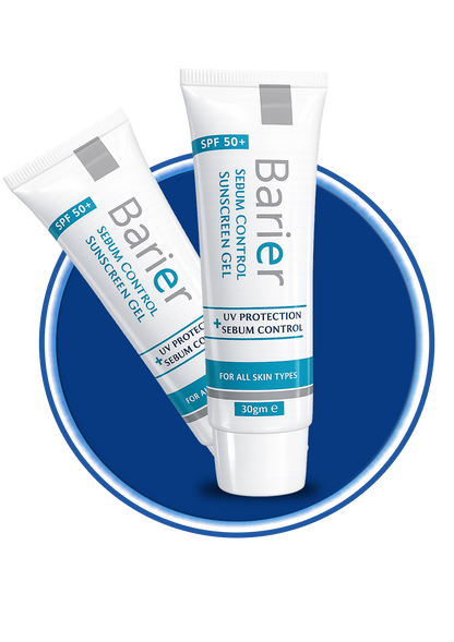 BEAUTON Barrier SC Sunscreen Gel in a clear tube, showing the lightweight gel formula and sleek packaging.