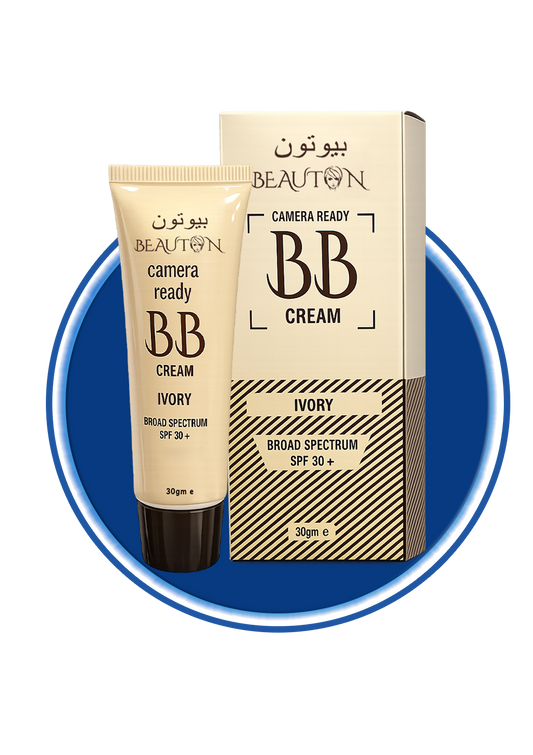 Beauton BB Cream in Ivory shade, featuring smooth, lightweight formula for a natural, flawless complexion.