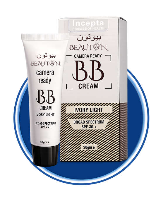 Beautyon BB Cream in Ivory Light shade, showcasing smooth, lightweight formula and natural finish in a sleek tube.