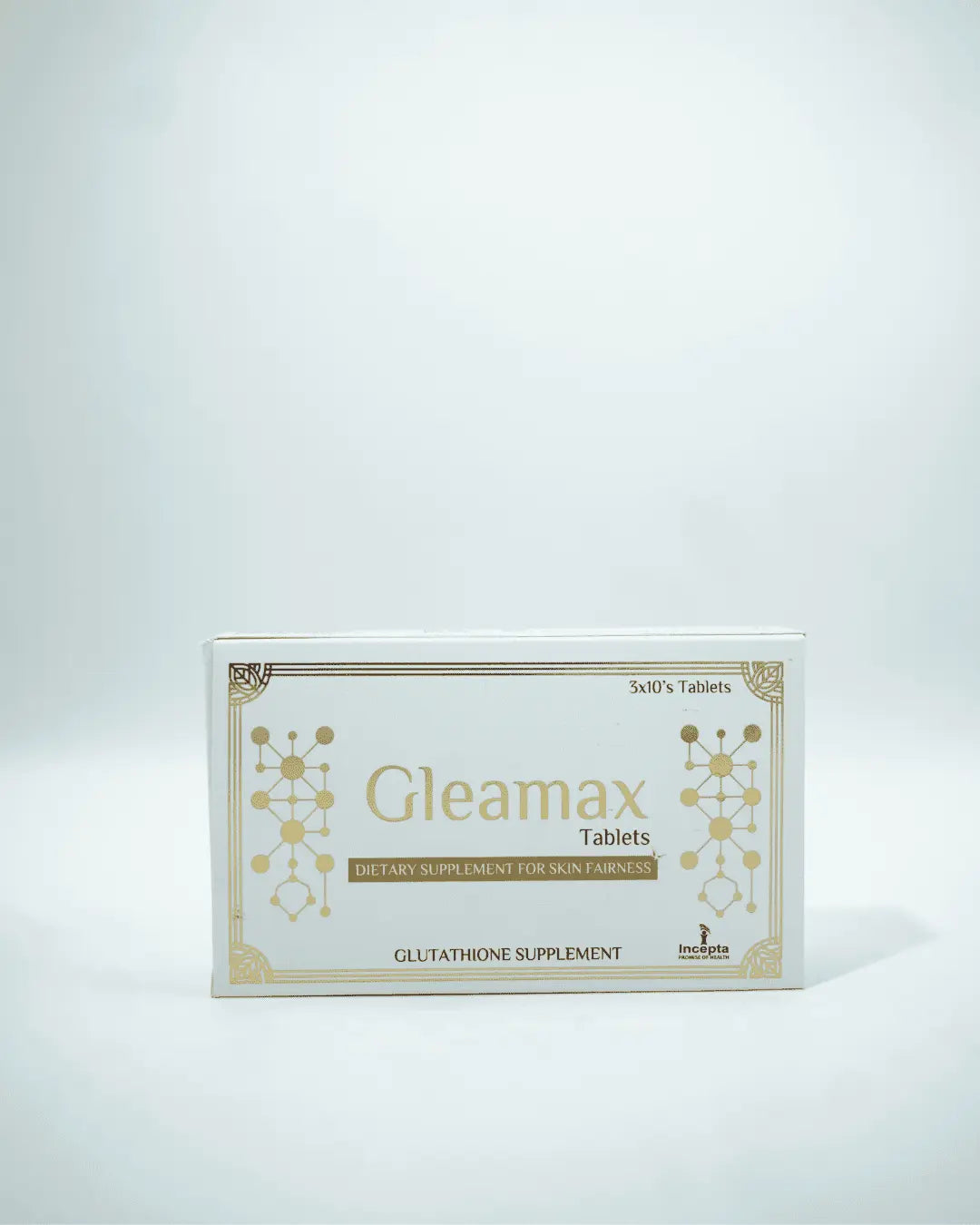 Gleamax Tablets for optimum skin fairness and anti-aging, an all-in-one formula to improve complexion from within.