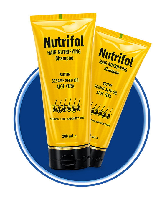 Incepta Pharma NutriFol Hair Nutrifying Shampoo bottle with label and cap, designed for nourishing and strengthening hair.