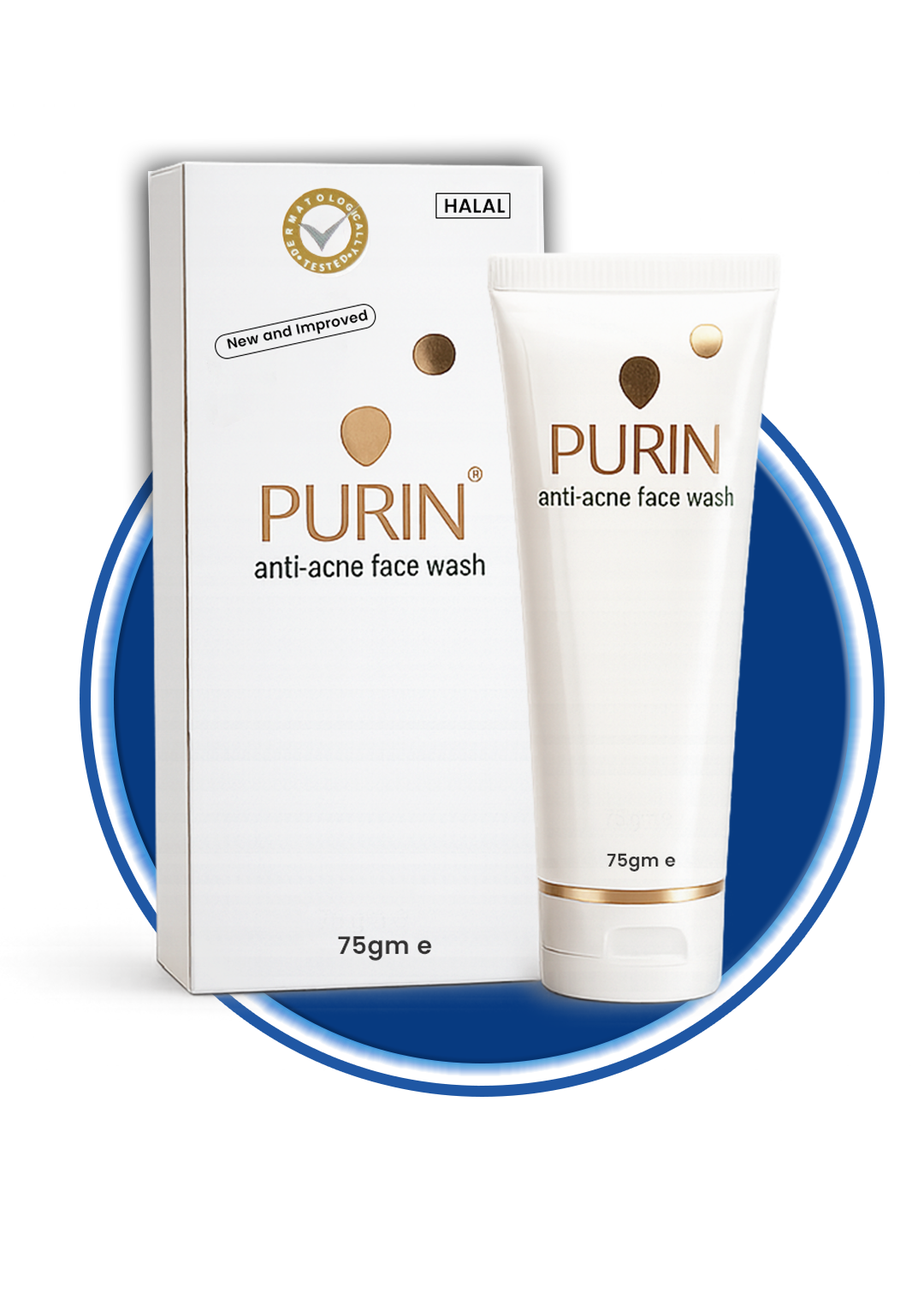Incepta Pharma Purin Anti-Acne Facewash bottle with label and pump, designed for clearing acne-prone skin.