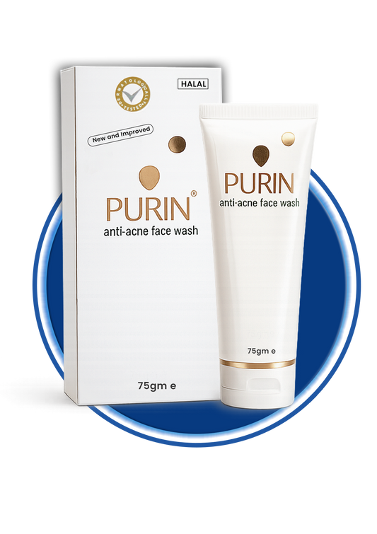 Incepta Pharma Purin Anti-Acne Facewash bottle with label and pump, designed for clearing acne-prone skin.